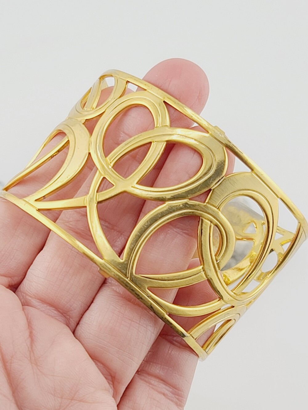 $58 Brighton Christo "VIENNA" Gold Plated Open Loops Cuff Still In Stores!